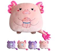 Kawaii Axolotl Plush Pillow - Super Soft Axolotl Hugging Pillow for Kids & Adults, Cute Salamander Stuffed Animal Toy - Ideal for Valentine's Day, Anniversary, Birthday(Pink, Cake)