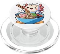 Kawaii Axolotl Ramen Feast Anime Noodle Lover PopSockets PopGrip for MagSafe