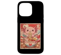 Kawaii Axolotl Ramen Valentine Couples Anime Case for iPhone 14 Pro Max