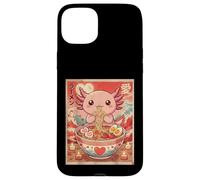 Kawaii Axolotl Ramen Valentine Couples Anime Case for iPhone 15 Plus