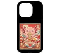 Kawaii Axolotl Ramen Valentine Couples Anime Case for iPhone 15 Pro