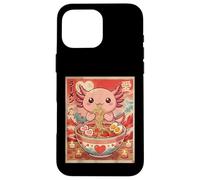 Kawaii Axolotl Ramen Valentine Couples Anime Case for iPhone 16 Pro Max