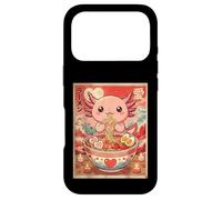 Kawaii Axolotl Ramen Valentine Couples Anime Case for iPhone 17 Pro