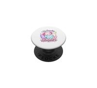 Kawaii Axolotl Sleeping Moon Stars Design PopSockets Adhesive PopGrip