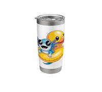 Kawaii Axolotl with Cool Duck Float Stainless Steel Insulated Tumbler