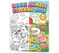 KAWAII BABY ANIMALS: Coloring Book for Kids Ages 3-6 Big, Easy & Fun Designs