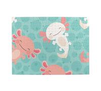 Kawaii Baby Cute Axolotl,500 Pieces Puzzles for Adults-Wooden Jigsaw Puzzle for Adults Elderly