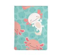 Kawaii Baby Cute Axolotl, PU Leather Laptop Sleeve, Notebook Bag Laptop Case Sleeve Tablet Briefcase
