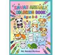 Kawaii Baby Jungle Animals Coloring Book for Toddlers Ages 3-6 | Easy & Bold Cute Animal Pages