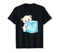 Kawaii Baby Polar Bear Hugging Big Ice Cube T-Shirt