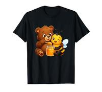 Kawaii Bear and Bumblebee Sharing Honey Jar T-Shirt