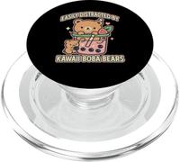 Kawaii Bear Bubble Tea Adorable Pastel Anime Tee PopSockets PopGrip for MagSafe