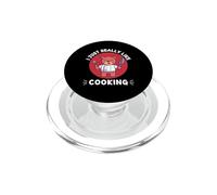 Kawaii Bear I Just Really Like Cooking Cute Aesthetic PopSockets PopGrip for MagSafe