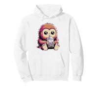 Kawaii Bigfoot Bubble Tea Cute Boba Tea Sasquatch Pullover Hoodie