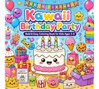 Kawaii Birthday Party: A Cute & Easy Coloring Book
