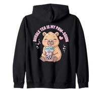 Kawaii Boba Tea Capybara Bubble Tea Is My Pawssion Zip Hoodie