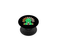 Kawaii Bobasaurus Drinking Bubble Tea T-Rex Dinosaur Boba PopSockets Adhesive PopGrip