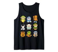 Kawaii Brainrot Character Cute Chibi Animals Kids Boys Tank Top