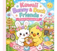 Kawaii Bunny & Duck Friends: A Cute & Easy Coloring Book
