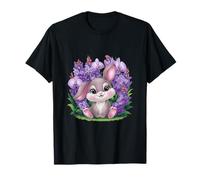 Kawaii bunny with orchids and lilacs T-Shirt