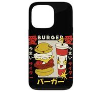 Kawaii Burger and Soda Japanese Retro Style Cute Cartoon Case for iPhone 13 Pro