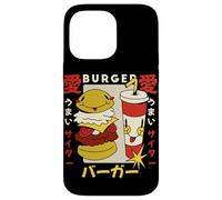 Kawaii Burger and Soda Japanese Retro Style Cute Cartoon Case for iPhone 14 Pro Max