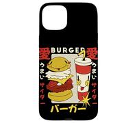 Kawaii Burger and Soda Japanese Retro Style Cute Cartoon Case for iPhone 15 Plus