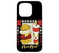 Kawaii Burger and Soda Japanese Retro Style Cute Cartoon Case for iPhone 15 Pro