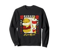Kawaii Burger and Soda Japanese Retro Style Cute Cartoon Sweatshirt