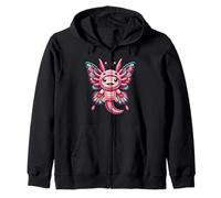Kawaii Butterfly Axolotl Costume Zip Hoodie