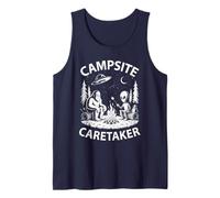Kawaii Campsite Caretaker Bigfoot Alien Alien Bigfoot Tank Top