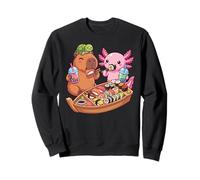 Kawaii Capybara Axolotl Sushi Nigiri Chopsticks Anime Food Sweatshirt