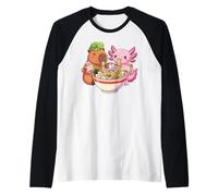 Kawaii Capybara Axolotl Turtle Ramen Strawberry Milk Anime Raglan Baseball Tee