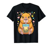 Kawaii Capybara Bubble Tea Boba T-Shirt