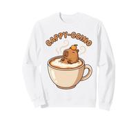 Kawaii Capybara Cappuccino Tee Cappy-ccino Coffee Pun Bath Sweatshirt