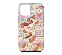 Kawaii Capybara Dessert Fantasy Cupcake Pattern Case for iPhone 12/12 Pro