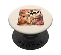 Kawaii Capybara Drinking Boba Milk Bubble Tea Starry Night PopSockets Adhesive PopGrip