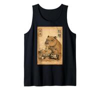 Kawaii Capybara Eating Ramen Watching Japanese K Drama Night Tank Top