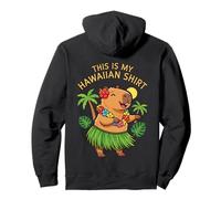 Kawaii Capybara Hula Dancing Tropical Hawaiian Aloha Pullover Hoodie