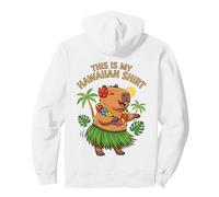 Kawaii Capybara Hula Dancing Tropical Hawaiian Aloha Pullover Hoodie