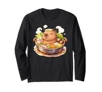 Kawaii Capybara in Hot Pot Long Sleeve T-Shirt