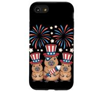 Kawaii Capybara Independence Day 4th of July Animal Lover Case for iPhone SE (2020) / 7/8