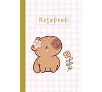 Kawaii Capybara Notebook | 120 Lined Pages | Cute Animal Journal for Kids & Teens | 6" x 9": Pretty Pink Gingham Writing Diary | Adorable Gift for Girls & Kawaii Lovers