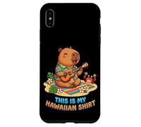 Kawaii Capybara Playing Ukulele Hawaiian Aloha Tropical Case for iPhone XS Max