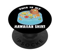 Kawaii Capybara Spa Pool Hawaiian Tropical Fruit Bath Aloha PopSockets Adhesive PopGrip