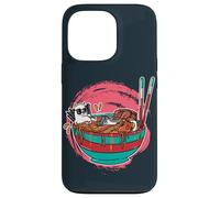 Kawaii Cat Anime Cats Eating Japanese Noodles Ramen Case for iPhone 13 Pro