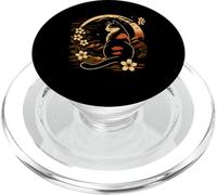 Kawaii Cat Anime Japanese Retro Men Women Kids Funny Cat PopSockets PopGrip for MagSafe