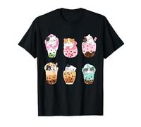 Kawaii Cat Boba Tea Bubble Tea Kawaii Japanese Anime Neko T-Shirt