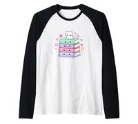 Kawaii Cat Bookworm Teen Book Lover | Kids Anime Fan Reading Raglan Baseball Tee