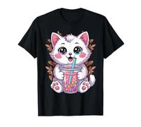 Kawaii Cat Bubble Tea Boba T-Shirt